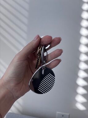 Silver Comb Keyring Bag Charm Large